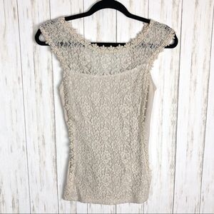 Express crochet lace top NWT
